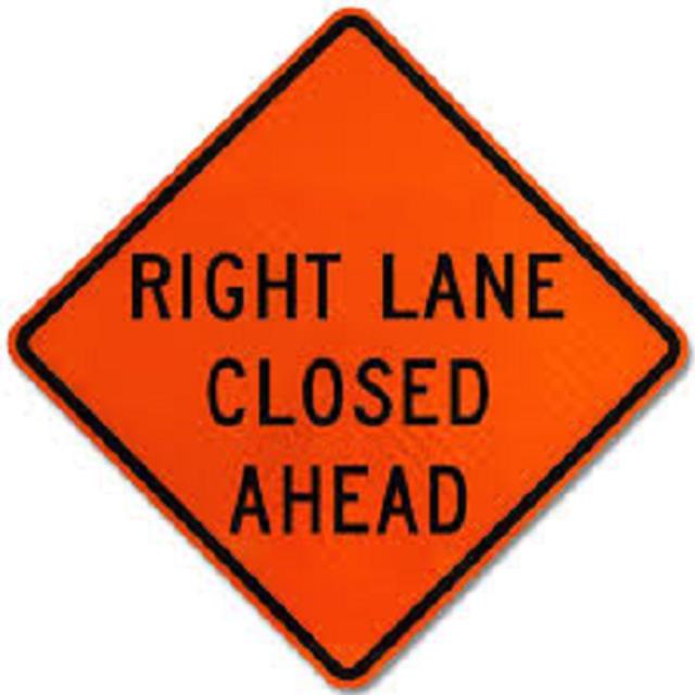 Rental store for RIGHT LANE CLOSED AHEAD MESH W  OVERLAY in Eureka CA